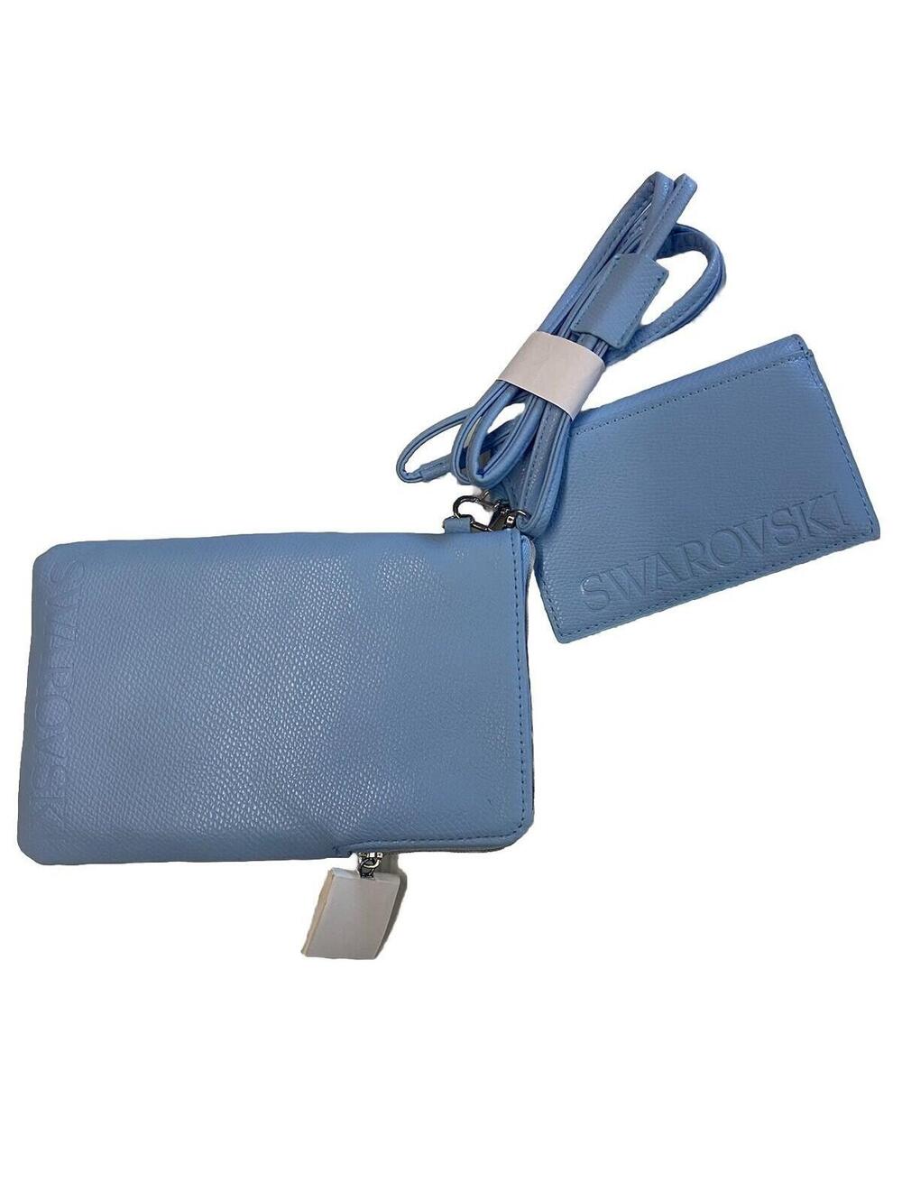 SWAROVSKI Baby Blue Lux Travel Pouch Set NEW